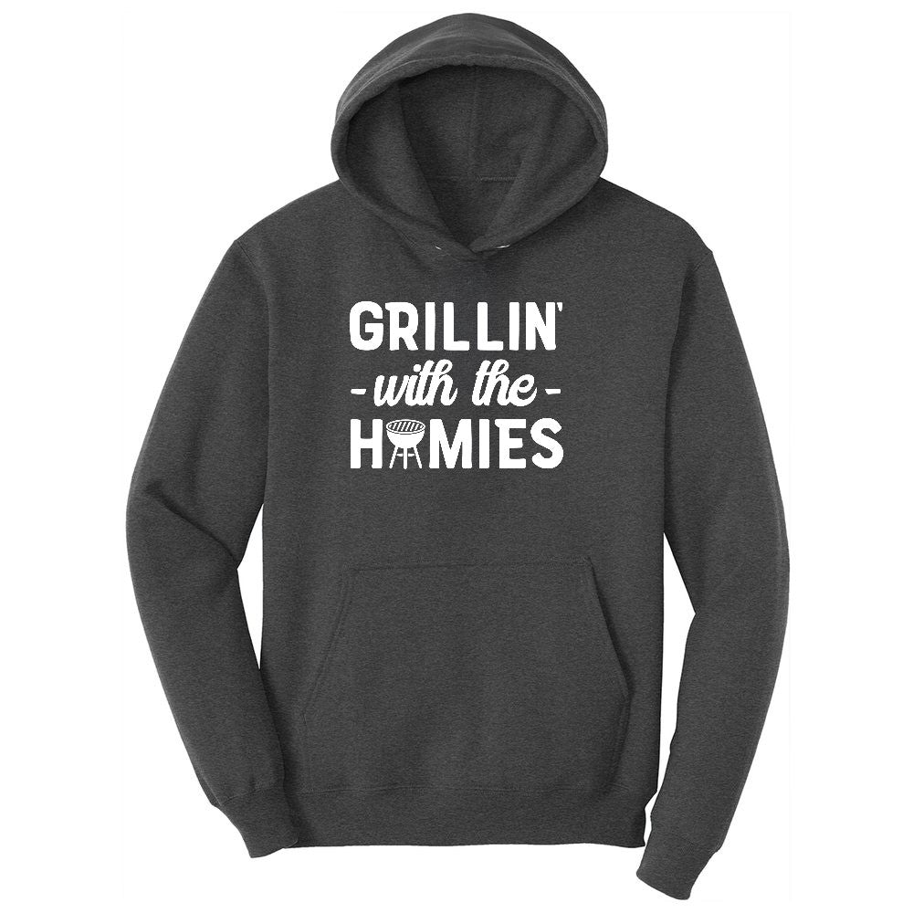 Grillin With the Homies Youth Hoodie - Dark Heather Grey