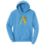 Guitar Fire and Water Ladies Hoodie - Aquatic Blue