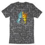 Guitar Fire and Water Ladies Short Sleeve Tee - Black Leopard