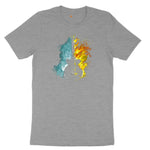 Guitar Fire and Water Ladies Short Sleeve Tee - Granite Heather