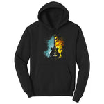 Guitar Fire and Water Hoodie - Jet Black