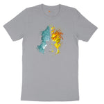 Guitar Fire and Water Short Sleeve Tee - Athletic Heather Grey
