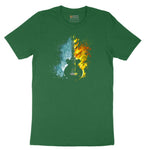 Guitar Fire and Water Short Sleeve Tee - Athletic Kelly