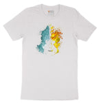 Guitar Fire and Water Short Sleeve Tee - White