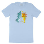 Guitar Fire and Water Toddler Short Sleeve Tee - Light Blue
