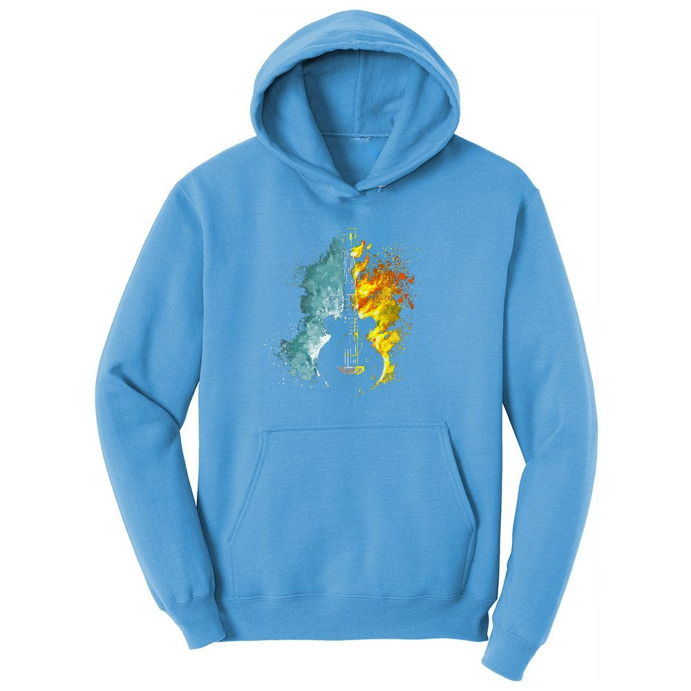 Guitar Fire and Water Youth Hoodie - Aquatic Blue