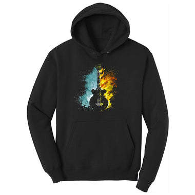Guitar Fire and Water Youth Hoodie - Jet Black