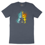 Guitar Fire and Water Youth Short Sleeve Tee - Heather Navy