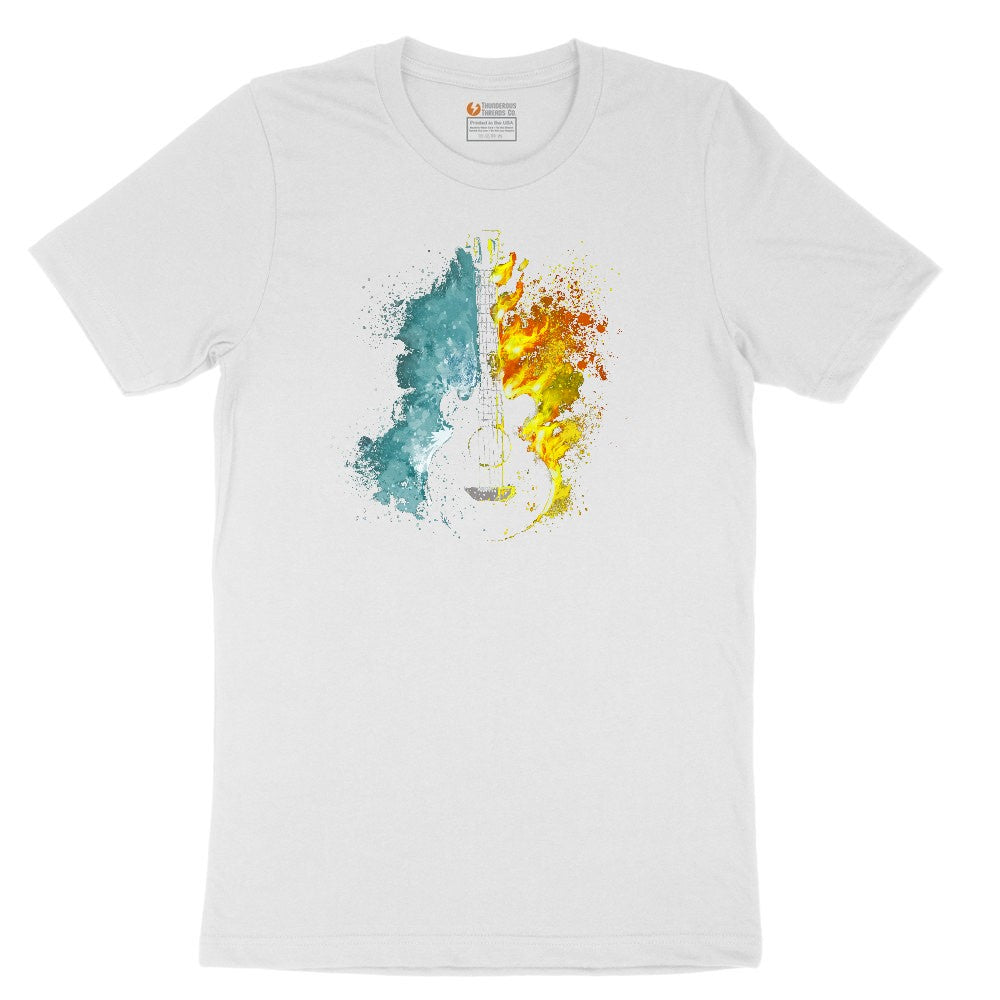 Guitar Fire and Water Youth Short Sleeve Tee - White