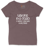 Hakuna Mascoto Ladies Curvy Tee - Sangria Blackout
