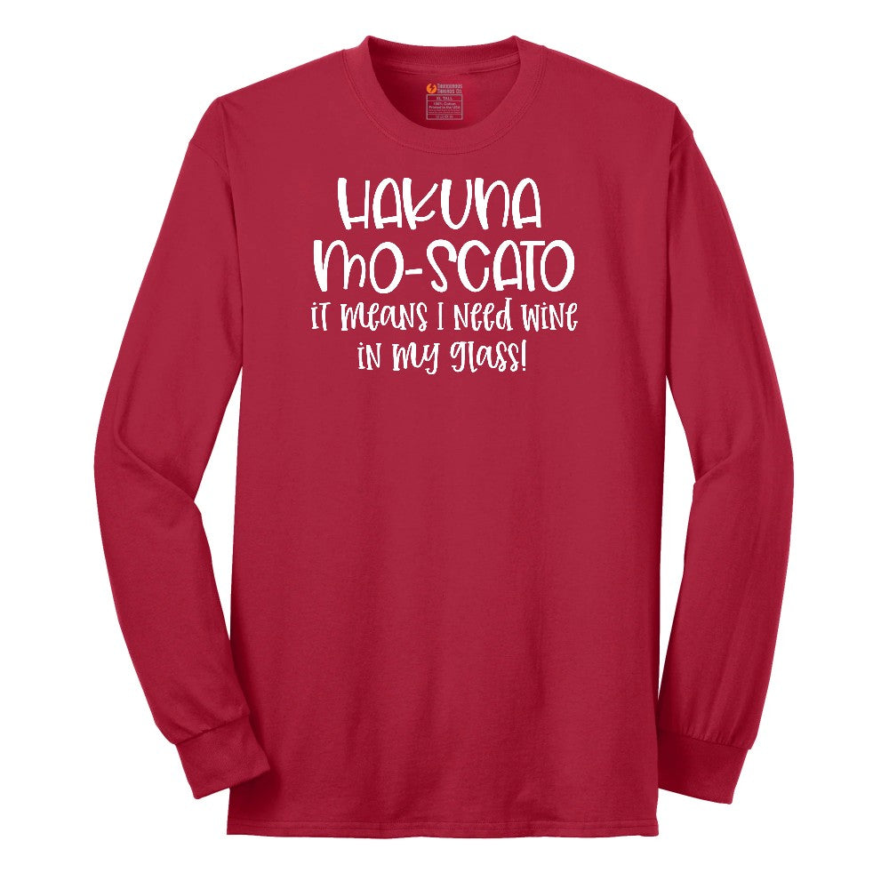 Hakuna Mascoto Long Sleeve Tee - Red