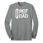 Hot Diggity Dad Long Sleeve Tee - Athletic Grey