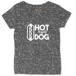 Hot Diggity Dog Ladies Curvy Tee - Black Leopard