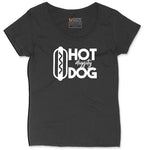 Hot Diggity Dog Ladies Curvy Tee - Black