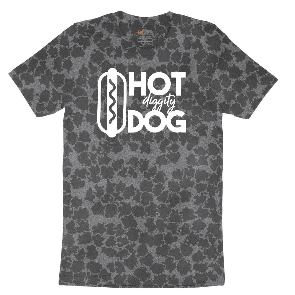 Hot Diggity Dog Ladies Short Sleeve Tee - Black Leopard