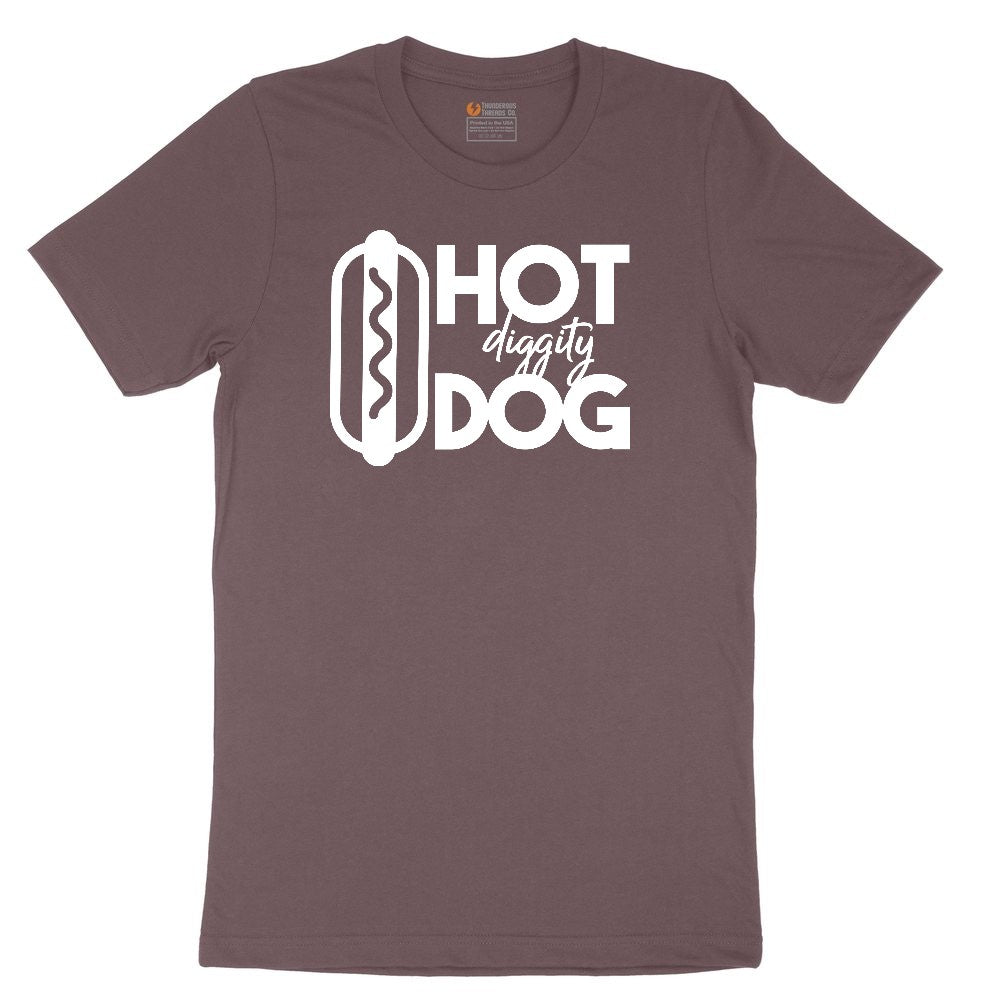 Hot Diggity Dog Ladies Short Sleeve Tee - Sangria Blackout