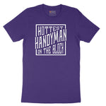 Hottest Handyman on the Block Short Sleeve Tee - Team Purple