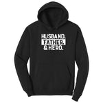 Husband Father Hero Hoodie - Jet Black