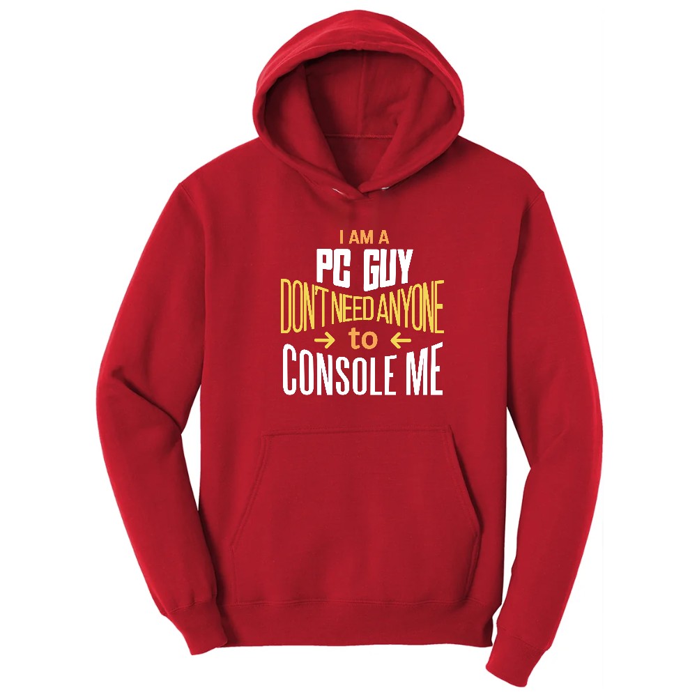 I am a PC Guy You Don't Need to Console Me - Mens T-Shirt Hoodie - Red