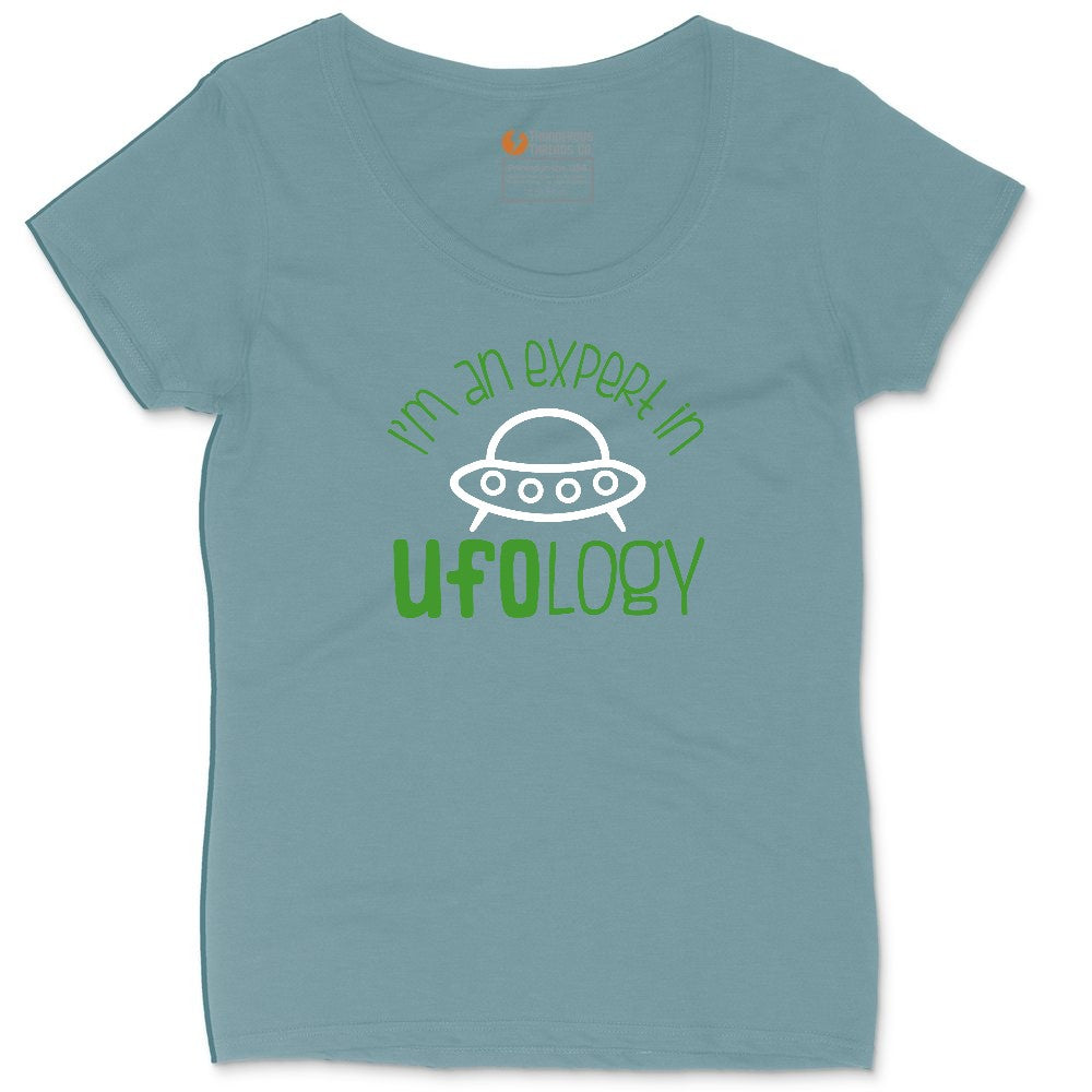 I Am an Expert in UFOology Ladies Curvy Tee - Surf Blackout
