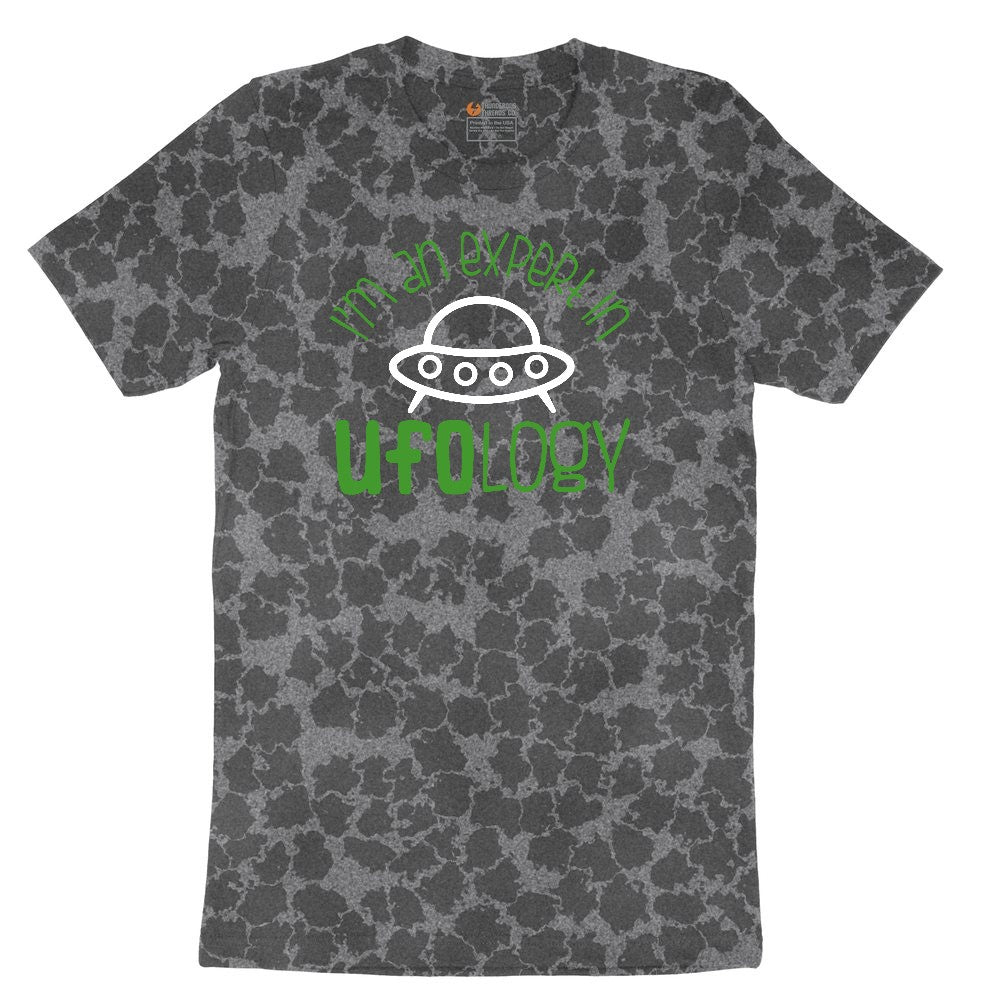 I Am an Expert in UFOology Ladies Short Sleeve Tee - Black Leopard
