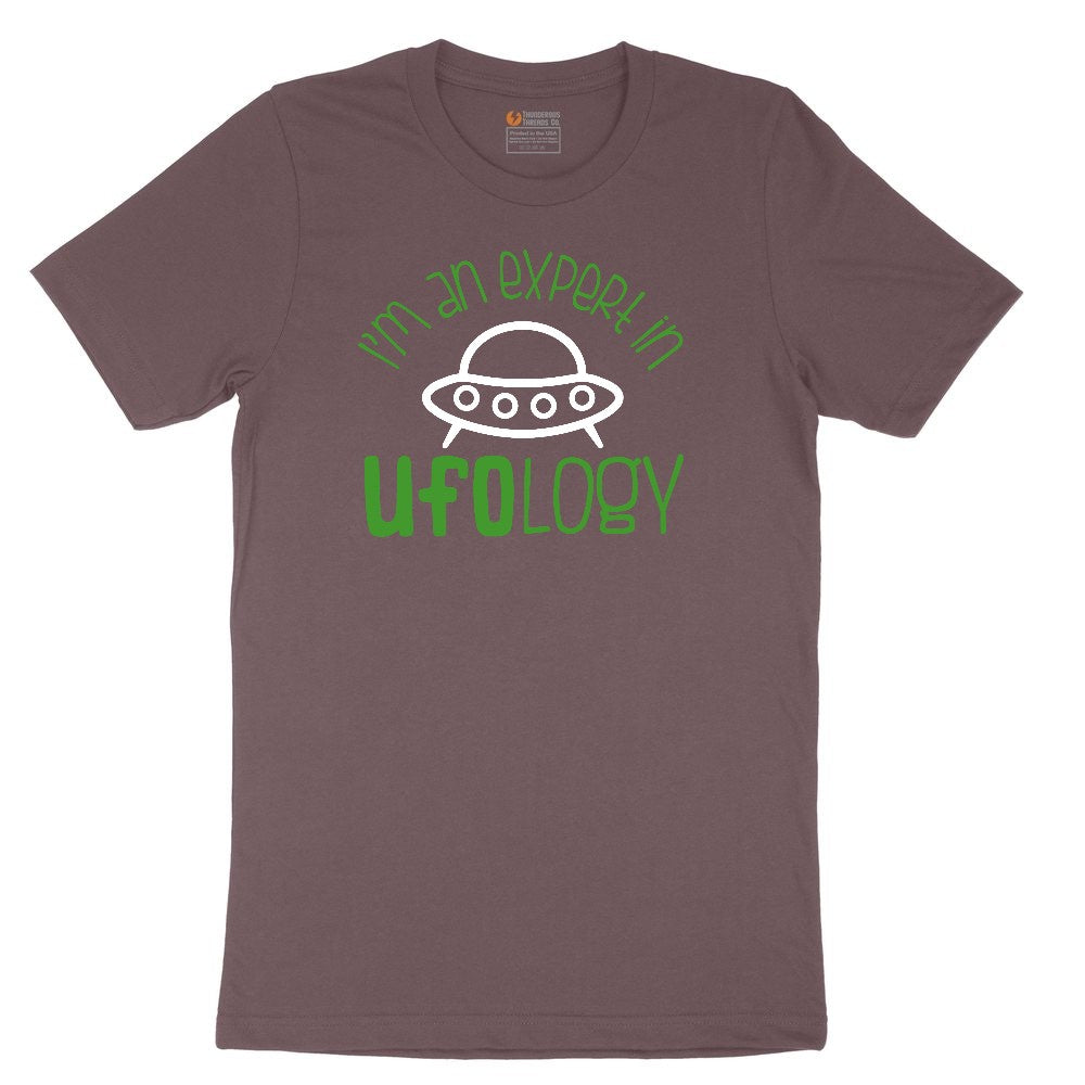 I Am an Expert in UFOology Ladies Short Sleeve Tee - Sangria Blackout