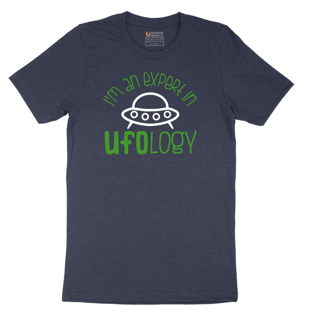 I Am an Expert in UFOology Short Sleeve Tee - Heather Navy
