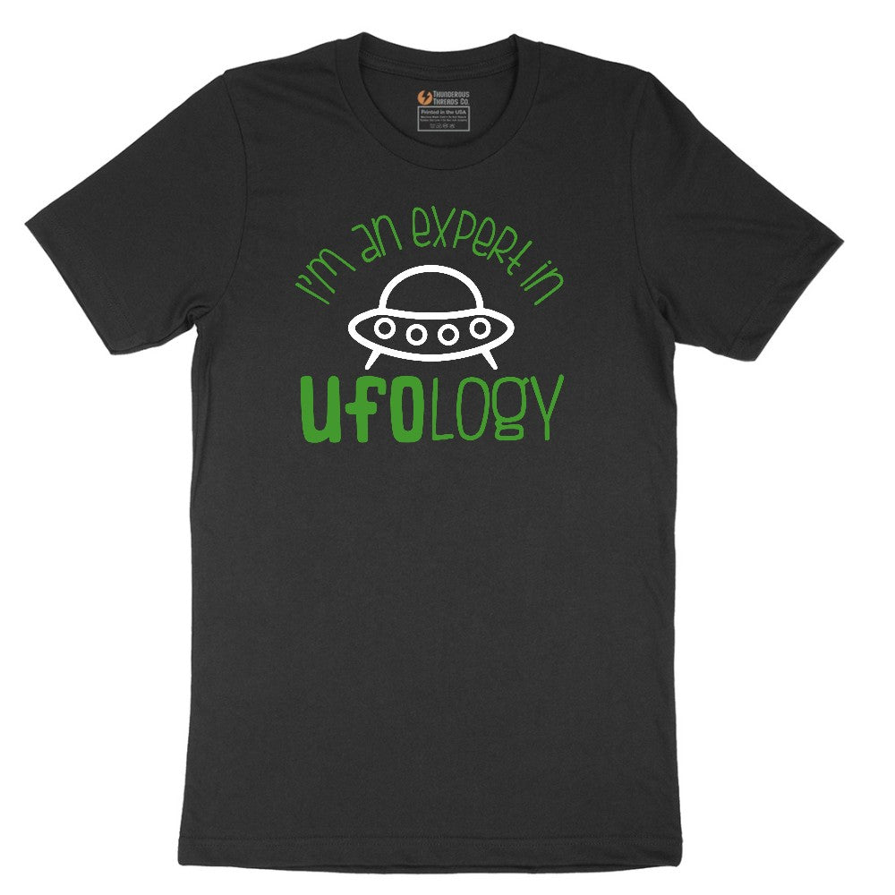 I Am an Expert in UFOology Short Sleeve Tee - Jet Black