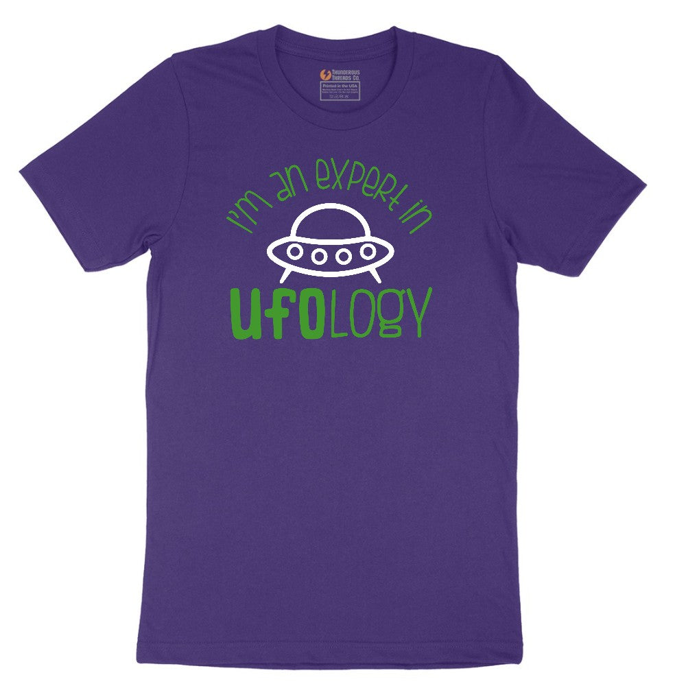 I Am an Expert in UFOology Short Sleeve Tee - Team Purple