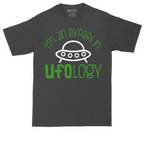 I Am an Expert in UFOology tall t-shirt for men in Dark Heather Grey