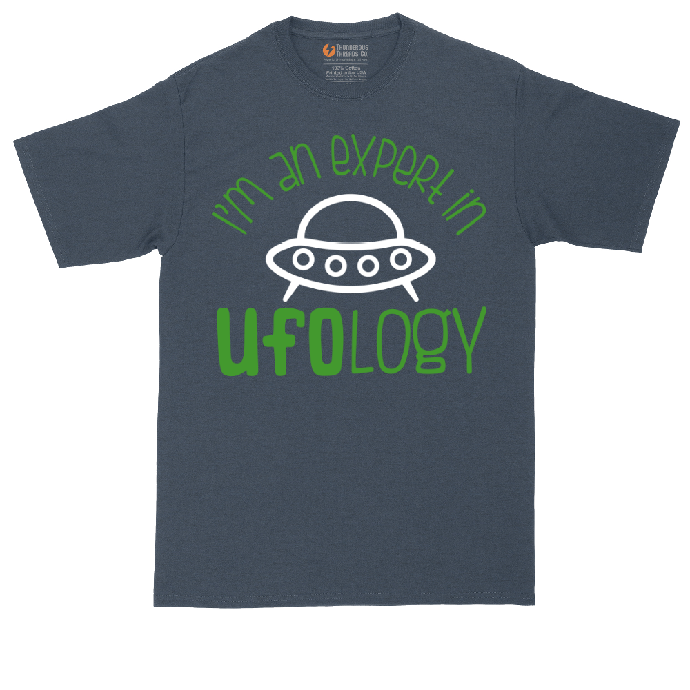 I Am an Expert in UFOology tall t-shirt for men in Heather Navy