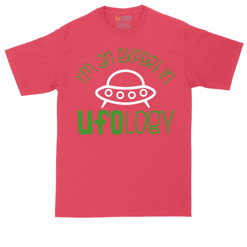 I Am an Expert in UFOology tall t-shirt for men in Heather Red