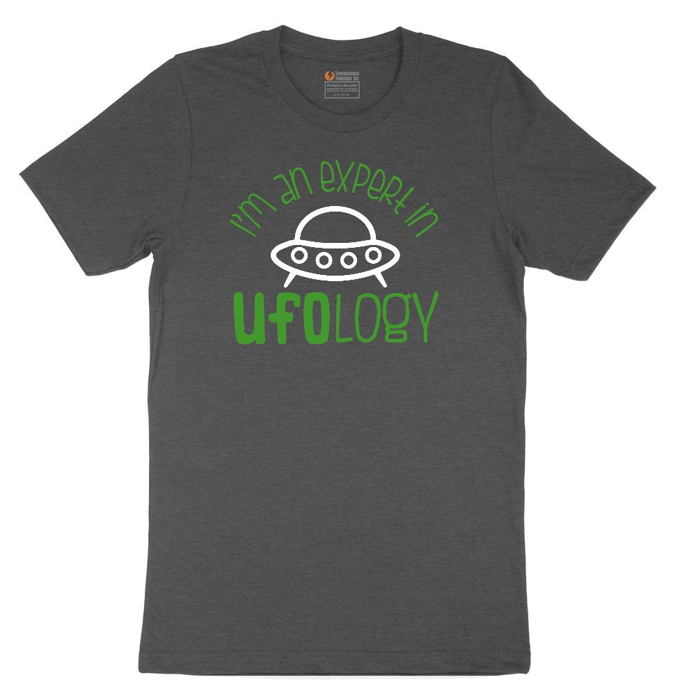 I Am an Expert in UFOology Toddler Short Sleeve Tee - Dark Heather Grey