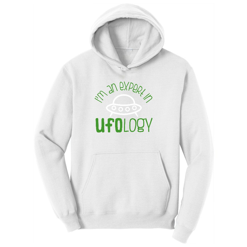 I Am an Expert in UFOology Youth Hoodie - White