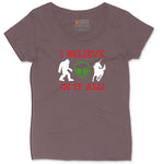 I Believe in It All Ladies Curvy Tee - Sangria Blackout