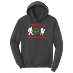 I Believe in It All Ladies Hoodie - Dark Heather Grey