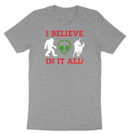 I Believe in It All Ladies Short Sleeve Tee - Granite Heather