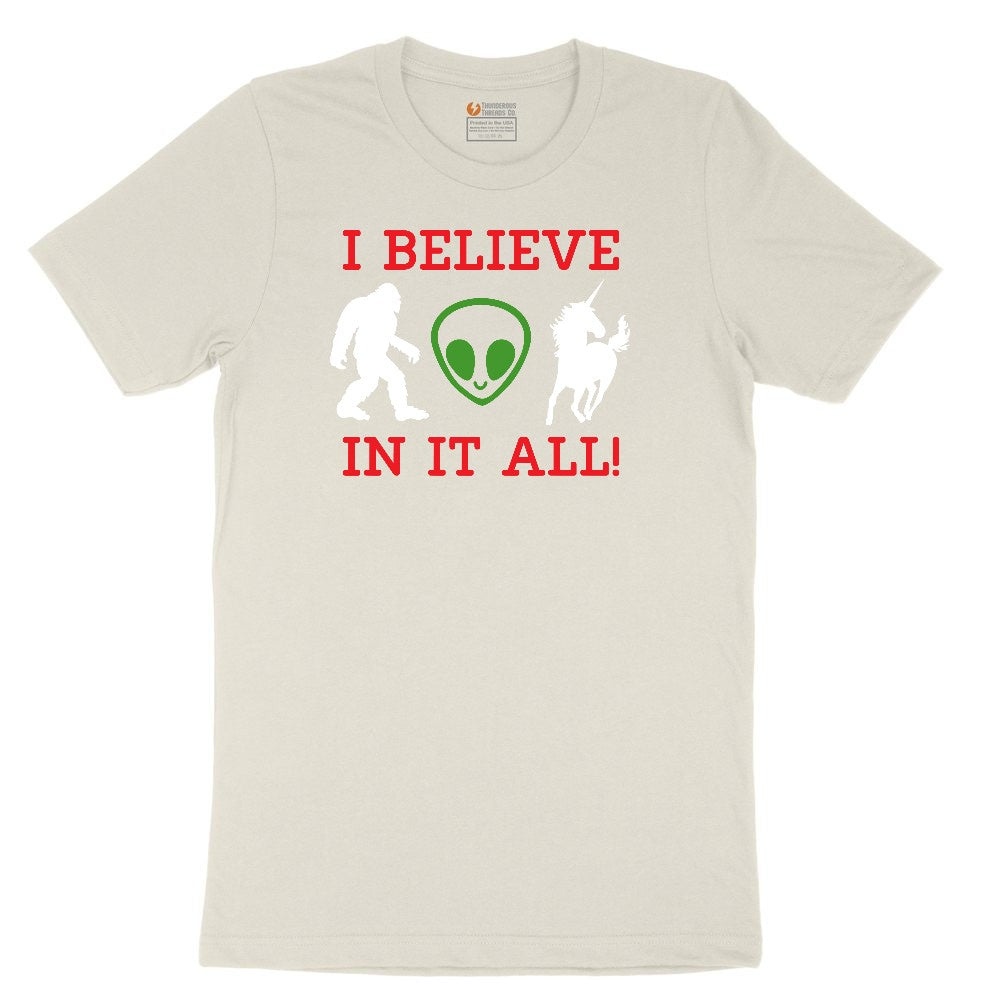I Believe in It All Ladies Short Sleeve Tee - Natural Heather