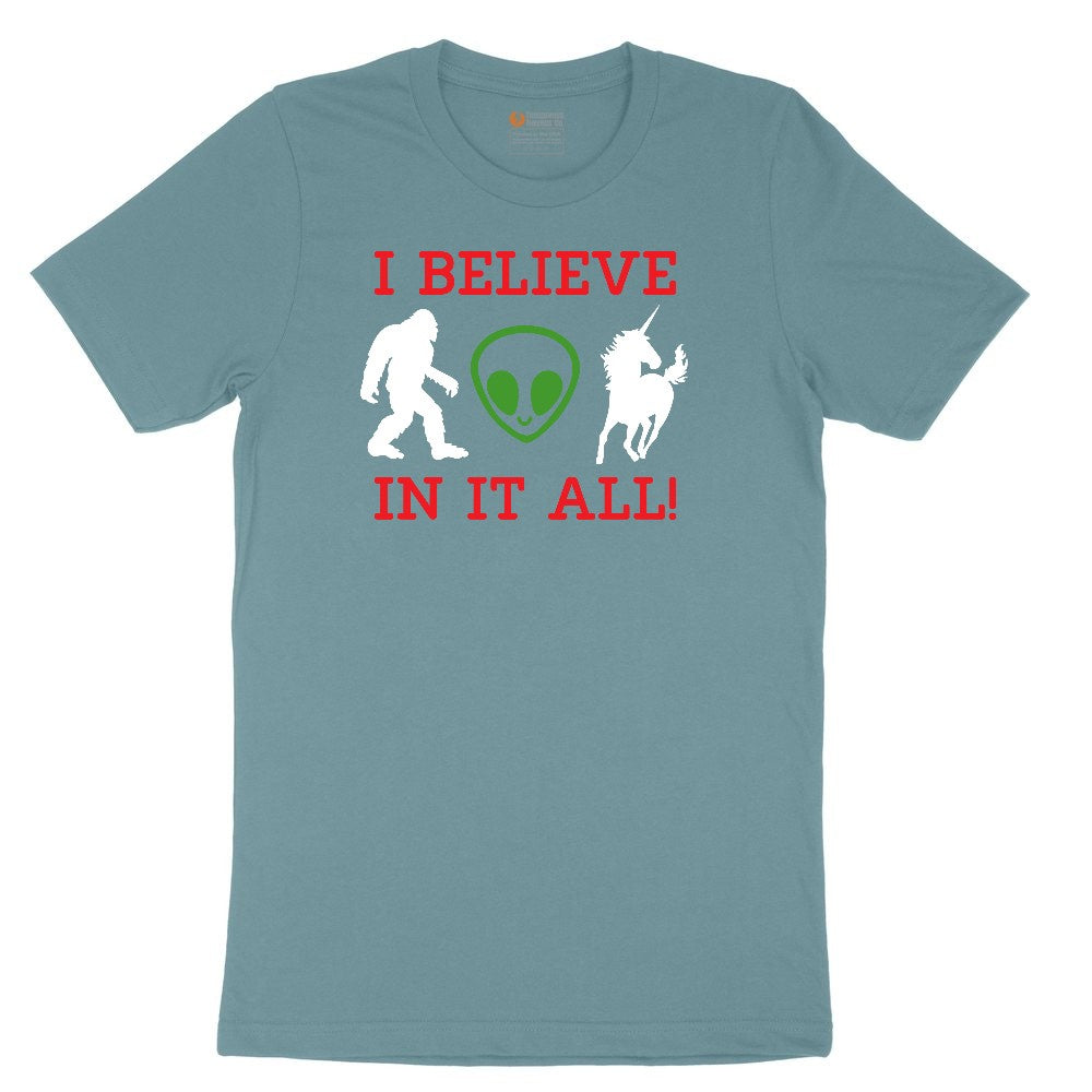 I Believe in It All Ladies Short Sleeve Tee - Surf Blackout
