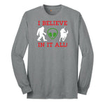 I Believe in It All Long Sleeve Tee - Athletic Grey