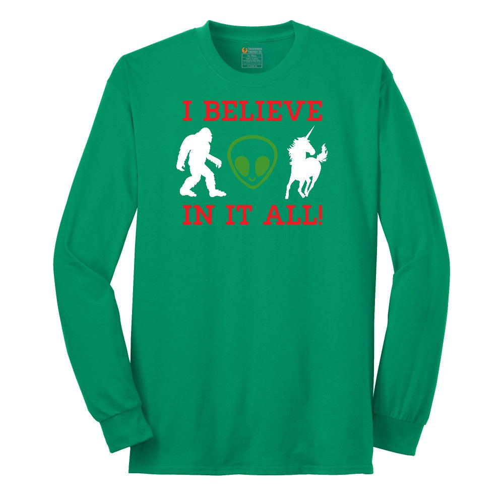 I Believe in It All Long Sleeve Tee - Kelly Green