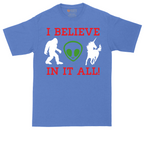 I Believe in It All tall t-shirt for men in Heather Royal