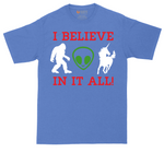 I Believe in It All tall t-shirt for men in Heather Royal