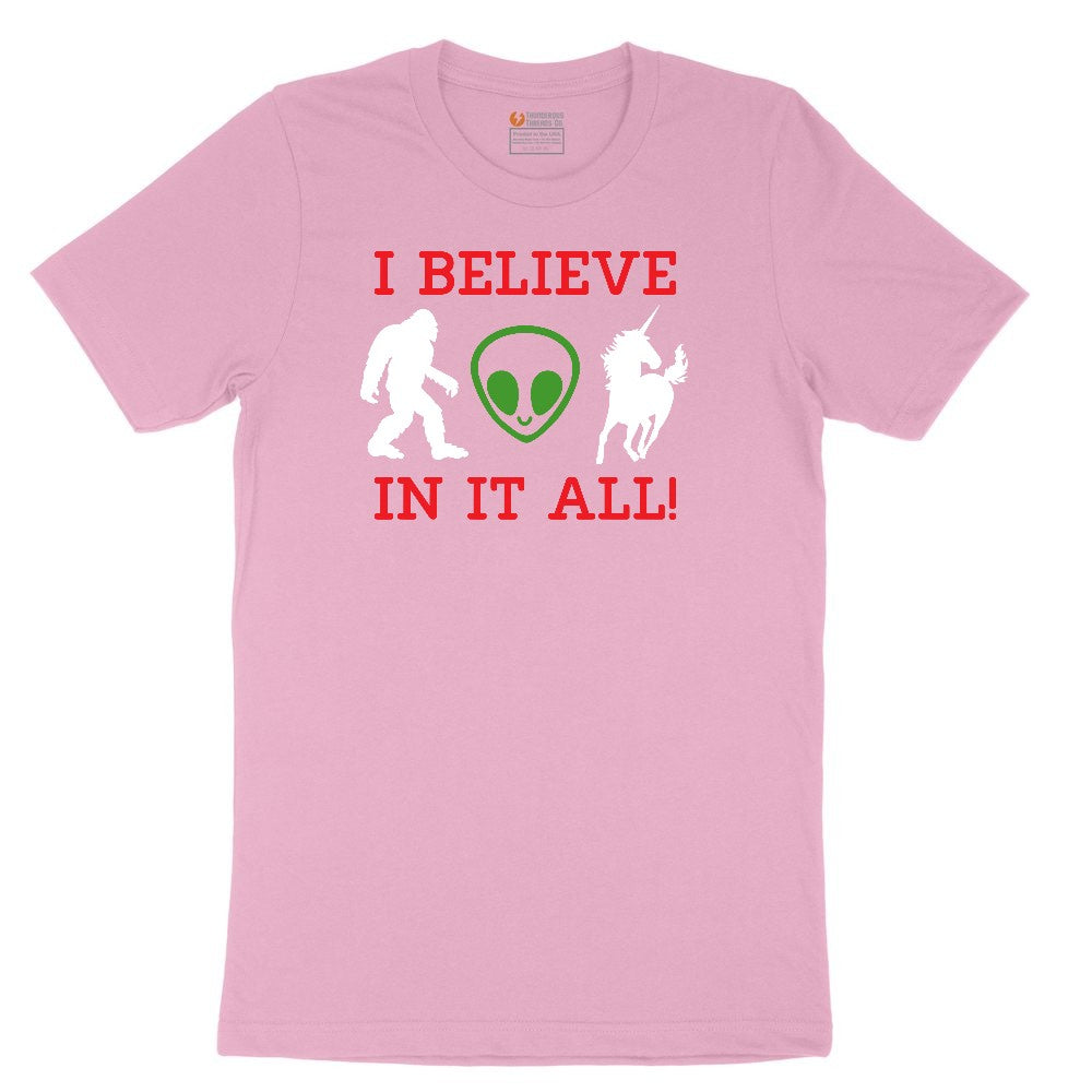 I Believe in It All Toddler Short Sleeve Tee - Candy Pink
