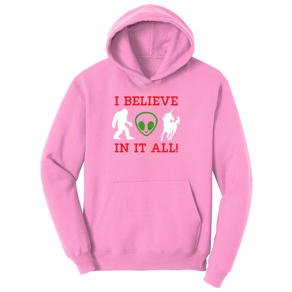 I Believe in It All Youth Hoodie - Candy Pink