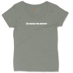 I Brake for Bigfoot Ladies Curvy Tee - Bamboo Blackout
