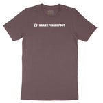 I Brake for Bigfoot Ladies Short Sleeve Tee - Sangria Blackout