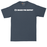 I Brake for Bigfoot tall t-shirt for men in Heather Navy