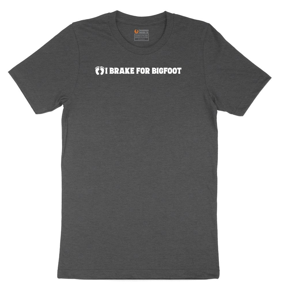 I Brake for Bigfoot Toddler Short Sleeve Tee - Dark Heather Grey