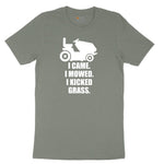 I Came I Mowed I Kicked Grass Ladies Short Sleeve Tee - Bamboo Blackout